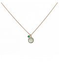Collier Doré Prehnite Et Onyx Verte