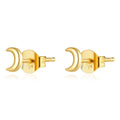gold earrings moon