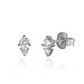 Zirconia Earrings - 2 Cz