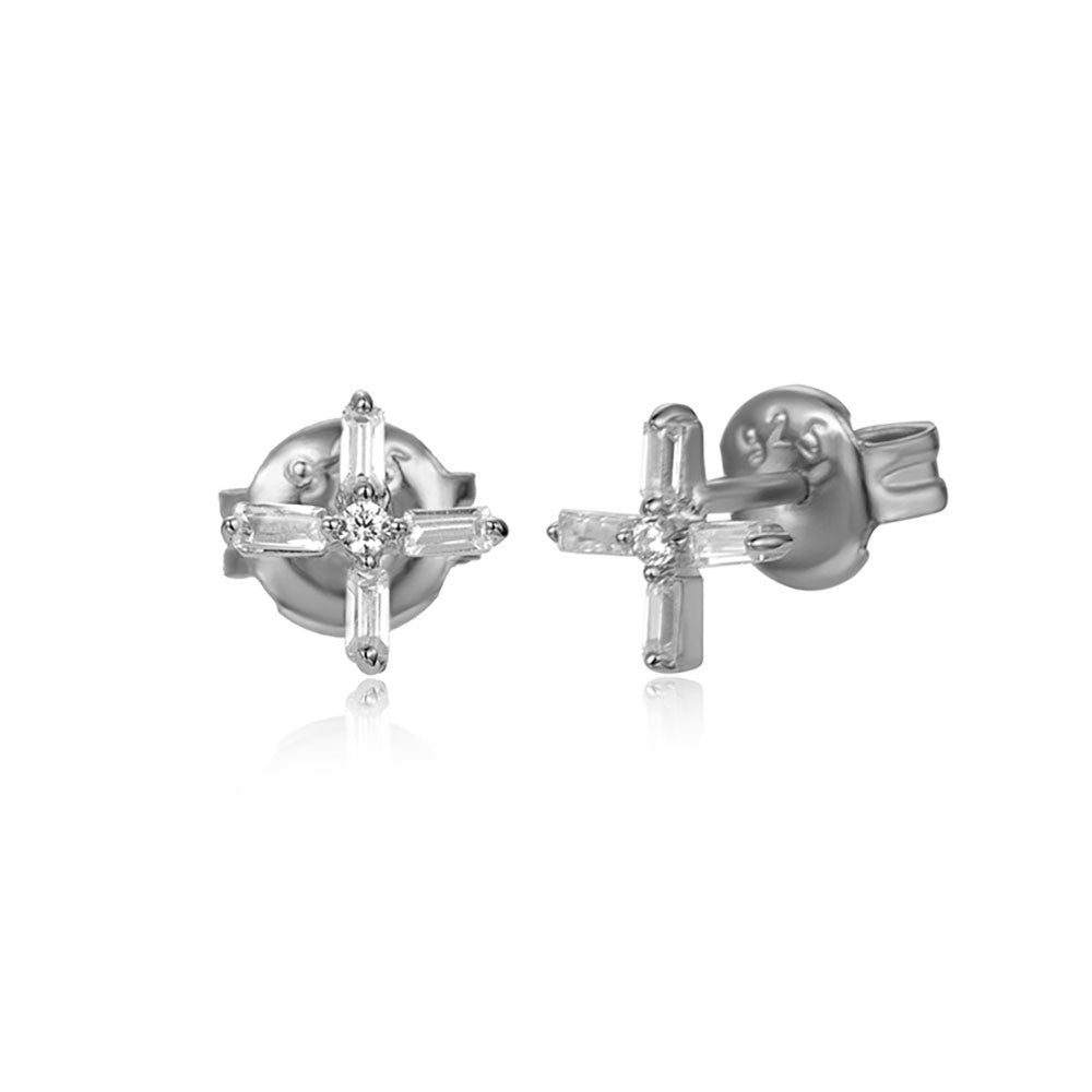 Zirconia Earprsten - Cross