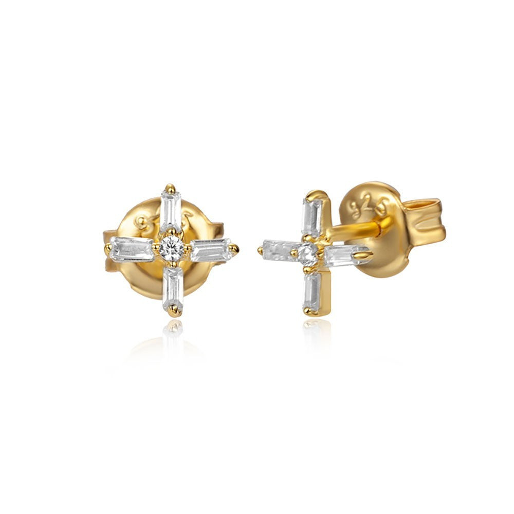 Zirconia Earprsten - Cross