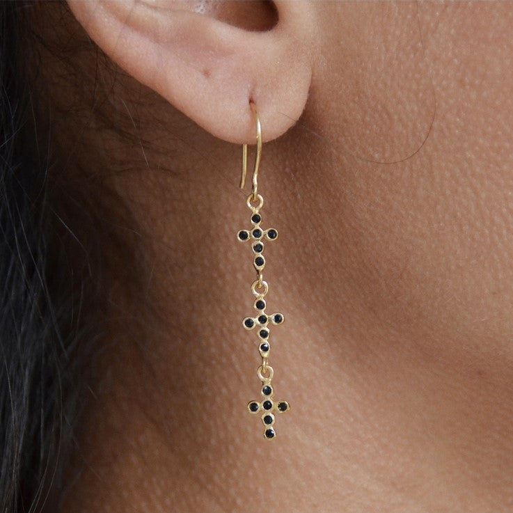 Earrings with crosses