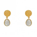 Studs with moonstone
