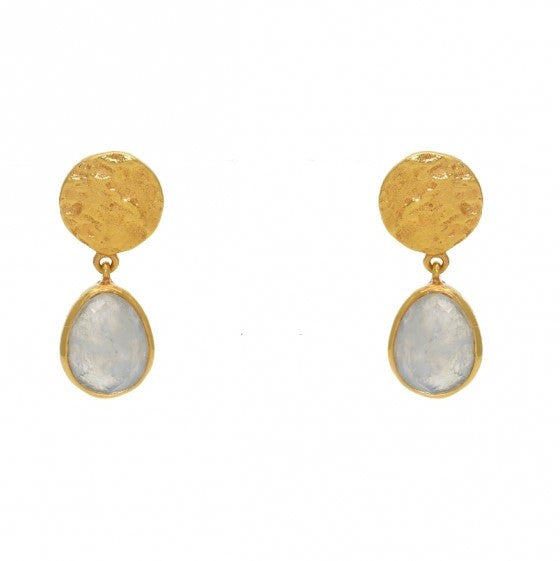 Studs with moonstone