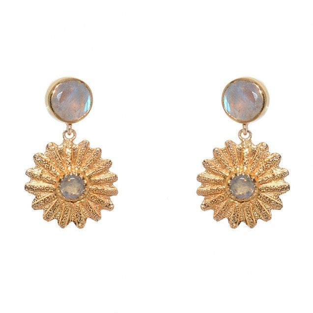 Earrings with big sun