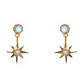 Pearl earrings with stars