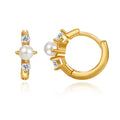 Zlaté náušnice s perlami