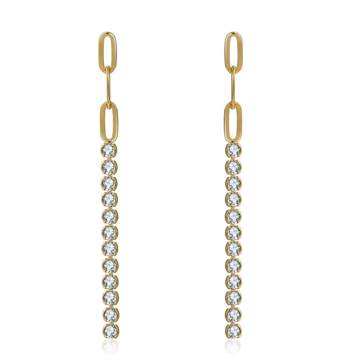 Zircon Earrings - Tennis 50mm