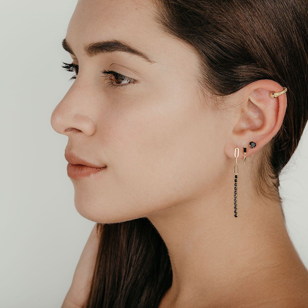 Zircon Earrings - Tennis 50mm