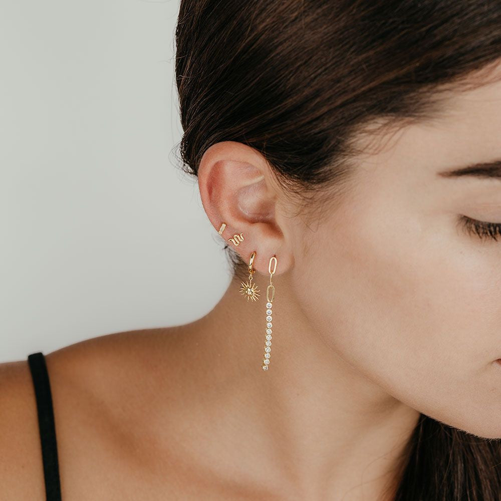 Gold Hoops Sun