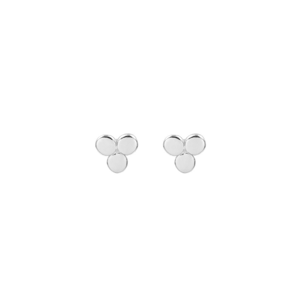 Silver Earrings Dots