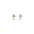 Gold Studs Two Stars