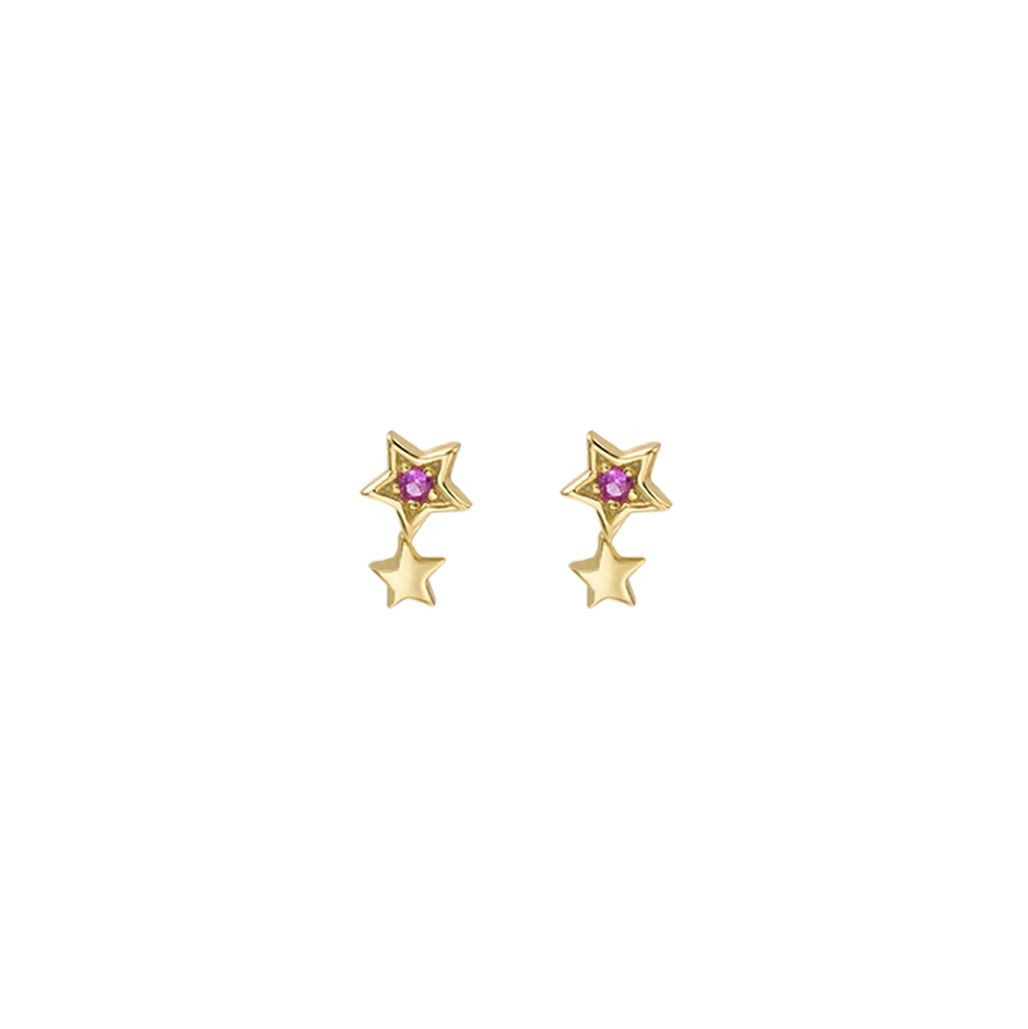 Gold Studs Two Stars