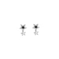 Silver Studs Two Stars