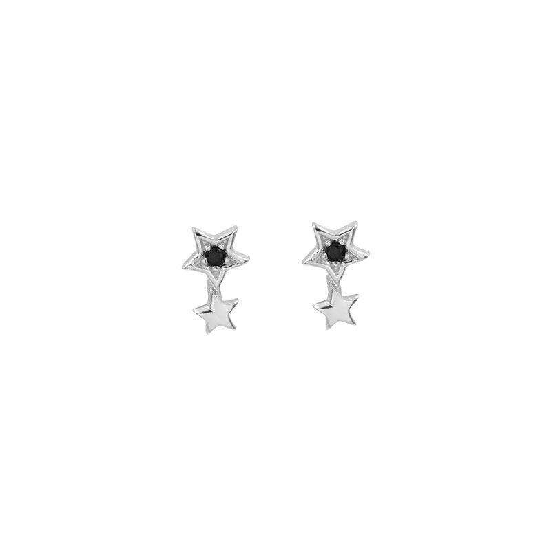 Silver Studs Two Stars