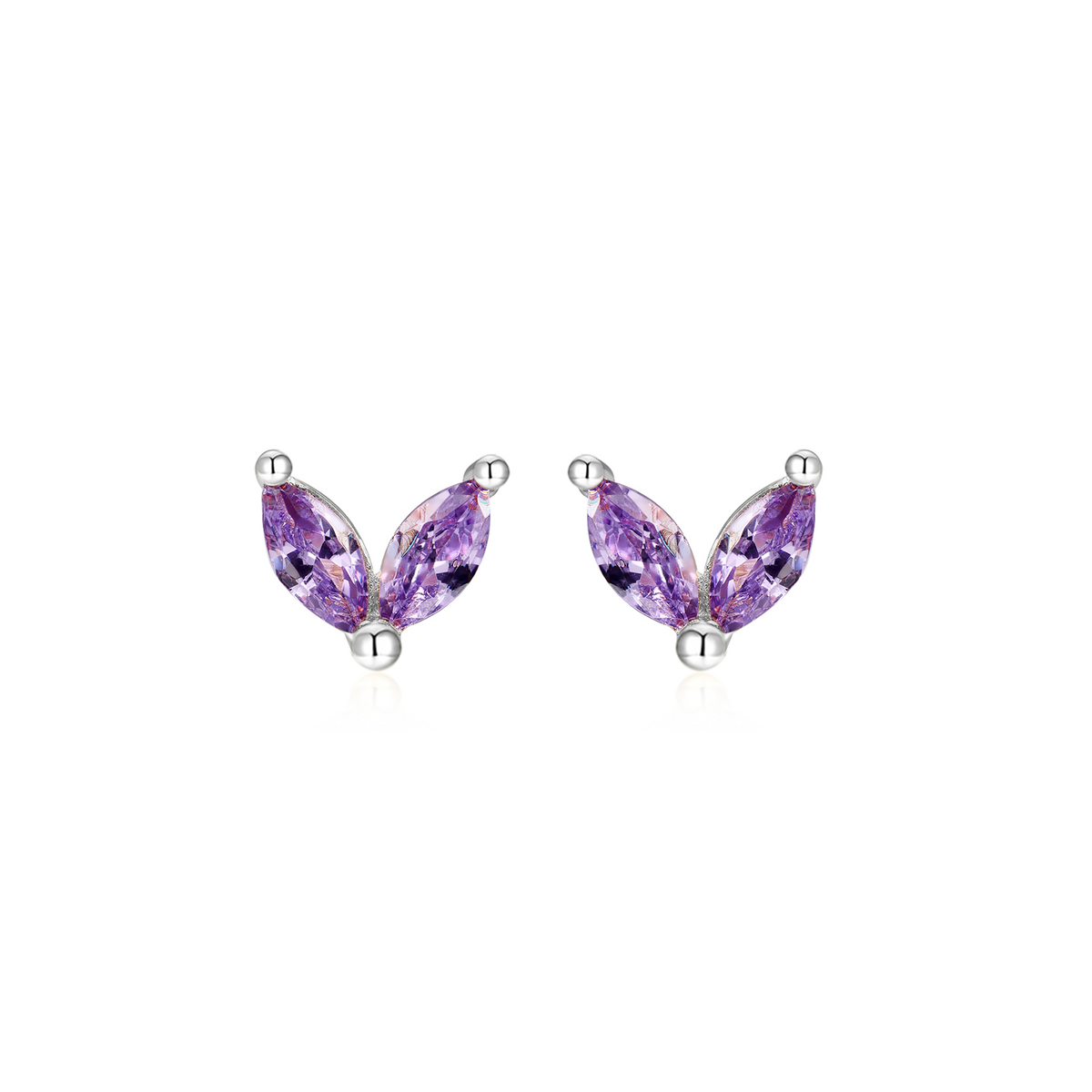 Silver Earrings Flower