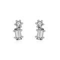 Silver Earrings Two stones