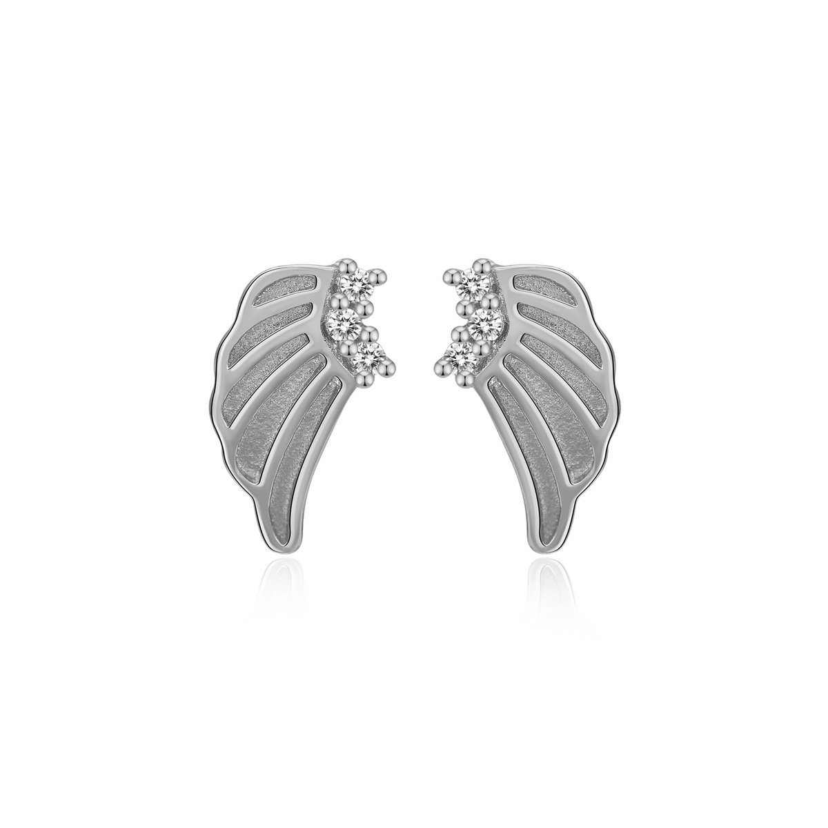 Silver Earrings Wings
