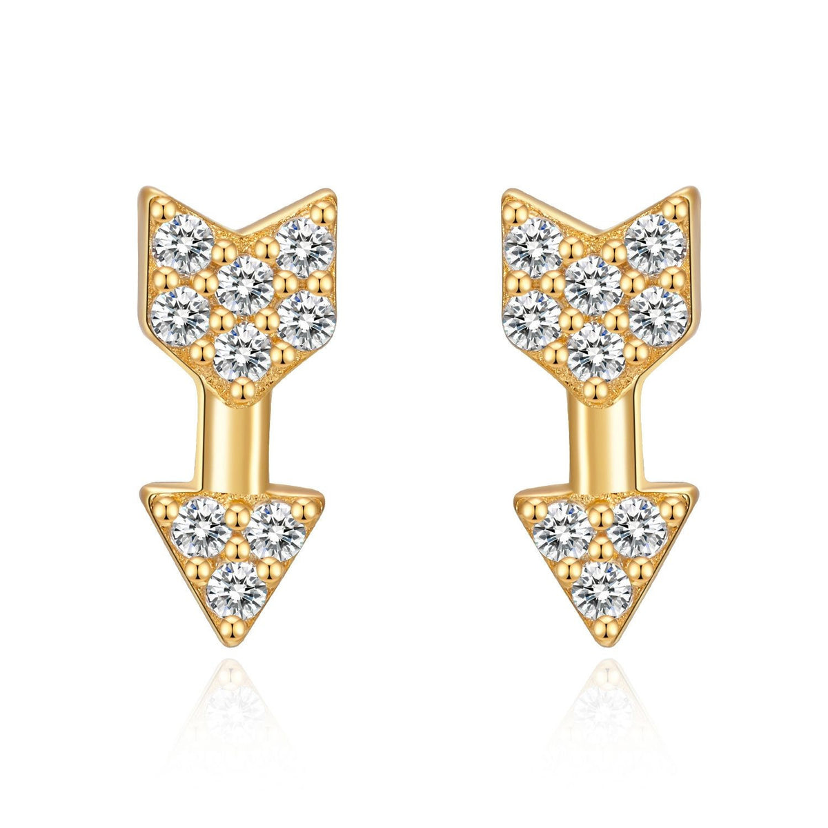 Gold Earrings Arrow