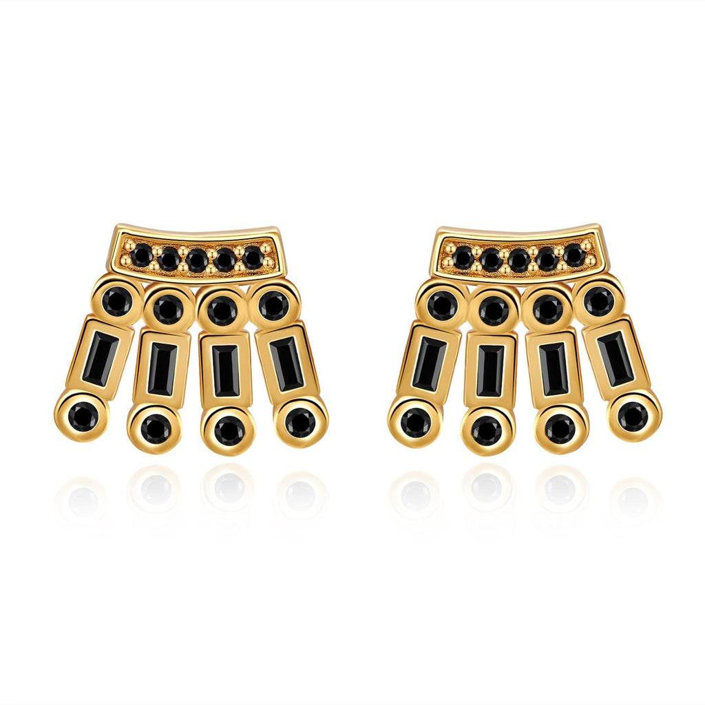 Gold Earrings Fan
