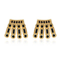 Gold Earrings Fan