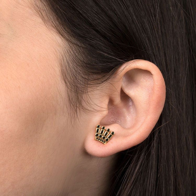 Gold Earrings Fan