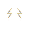 Gold Earrings  Lightning