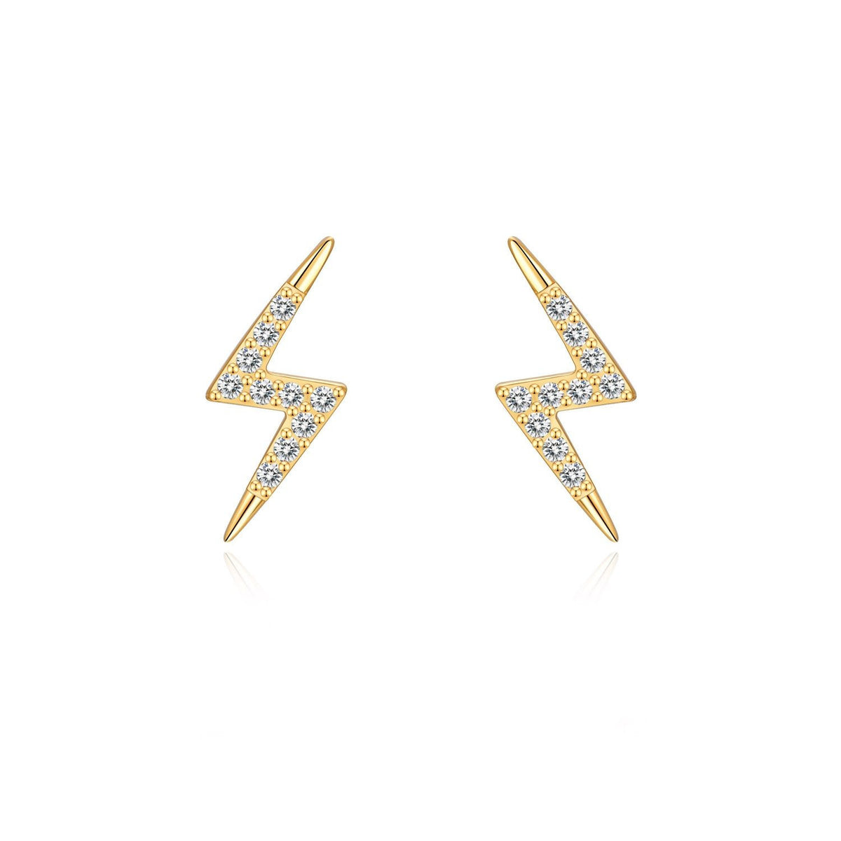 Gold Earrings  Lightning
