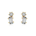 Gold Earrings Two stones