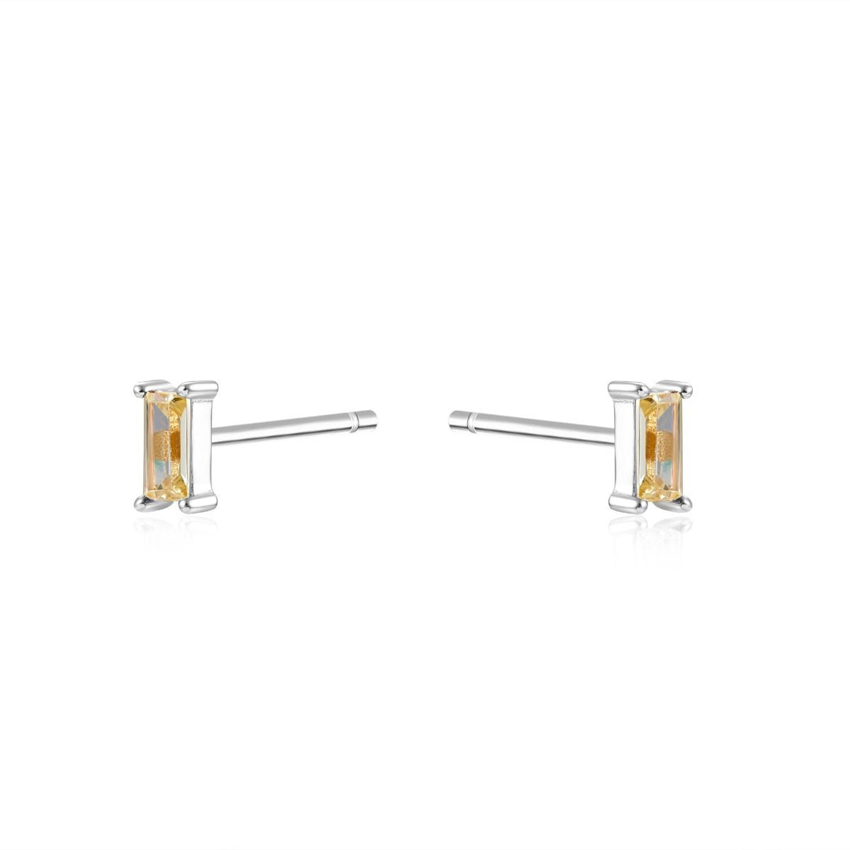 Silver Studs  Baguette