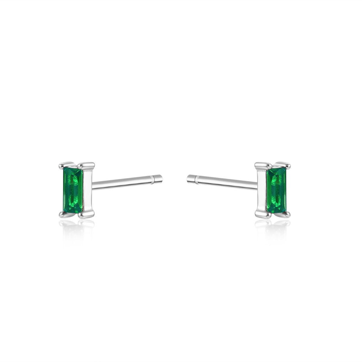 Silver Studs  Baguette