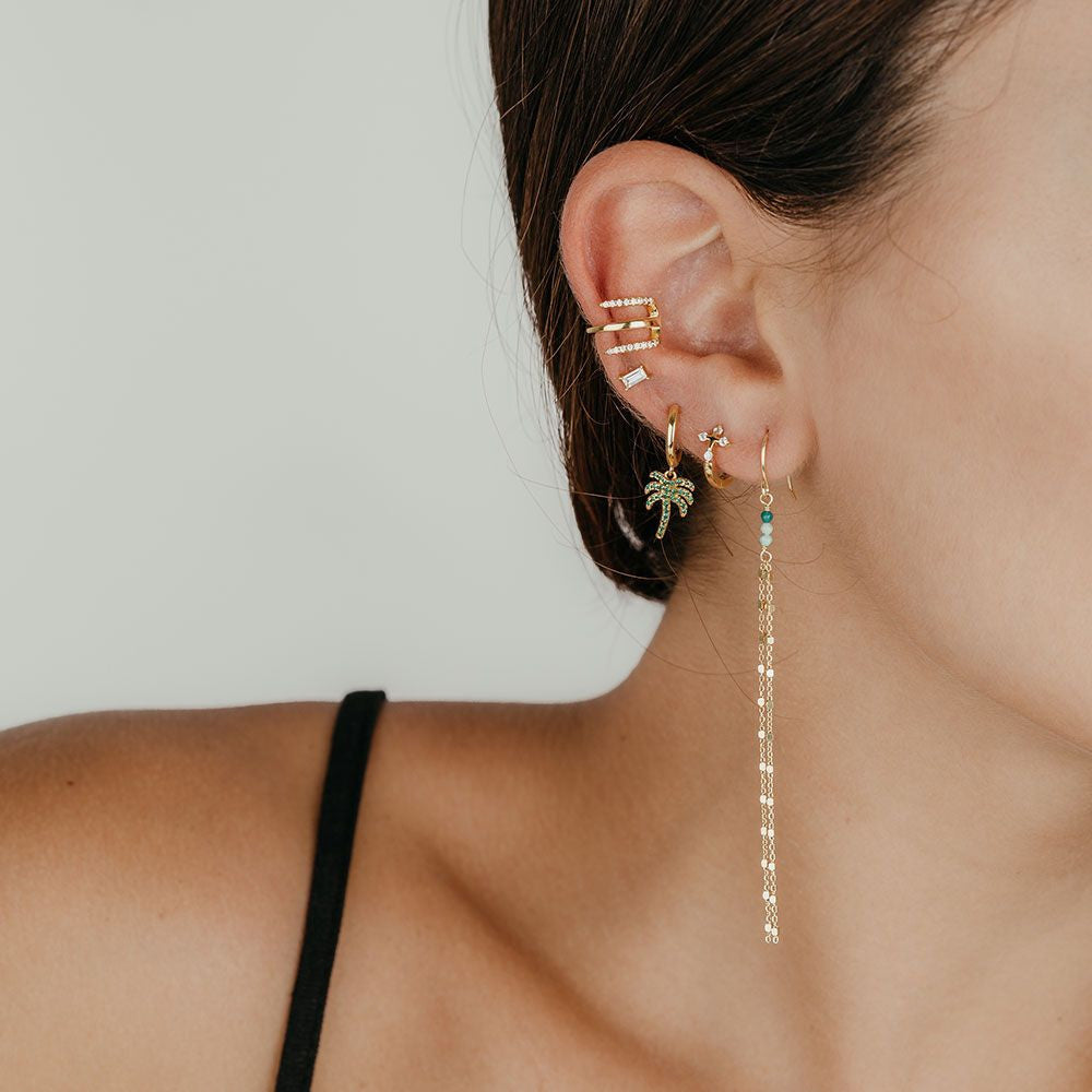 Silver Studs  Baguette