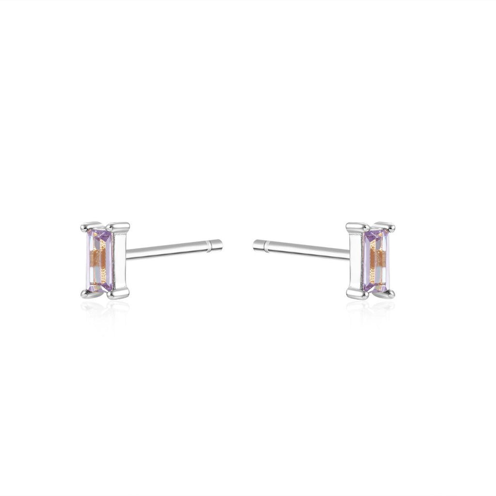 Silver Studs  Baguette