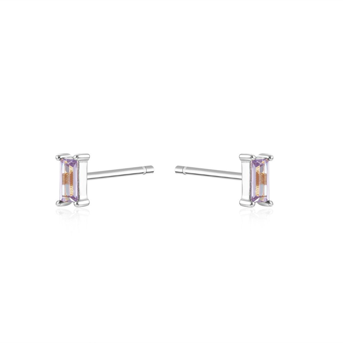 Silver Studs  Baguette