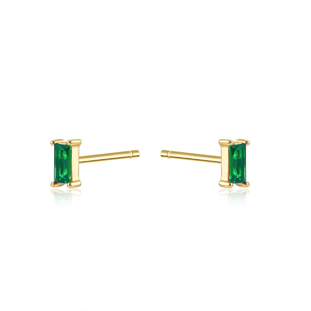 Gold Studs  Baguette