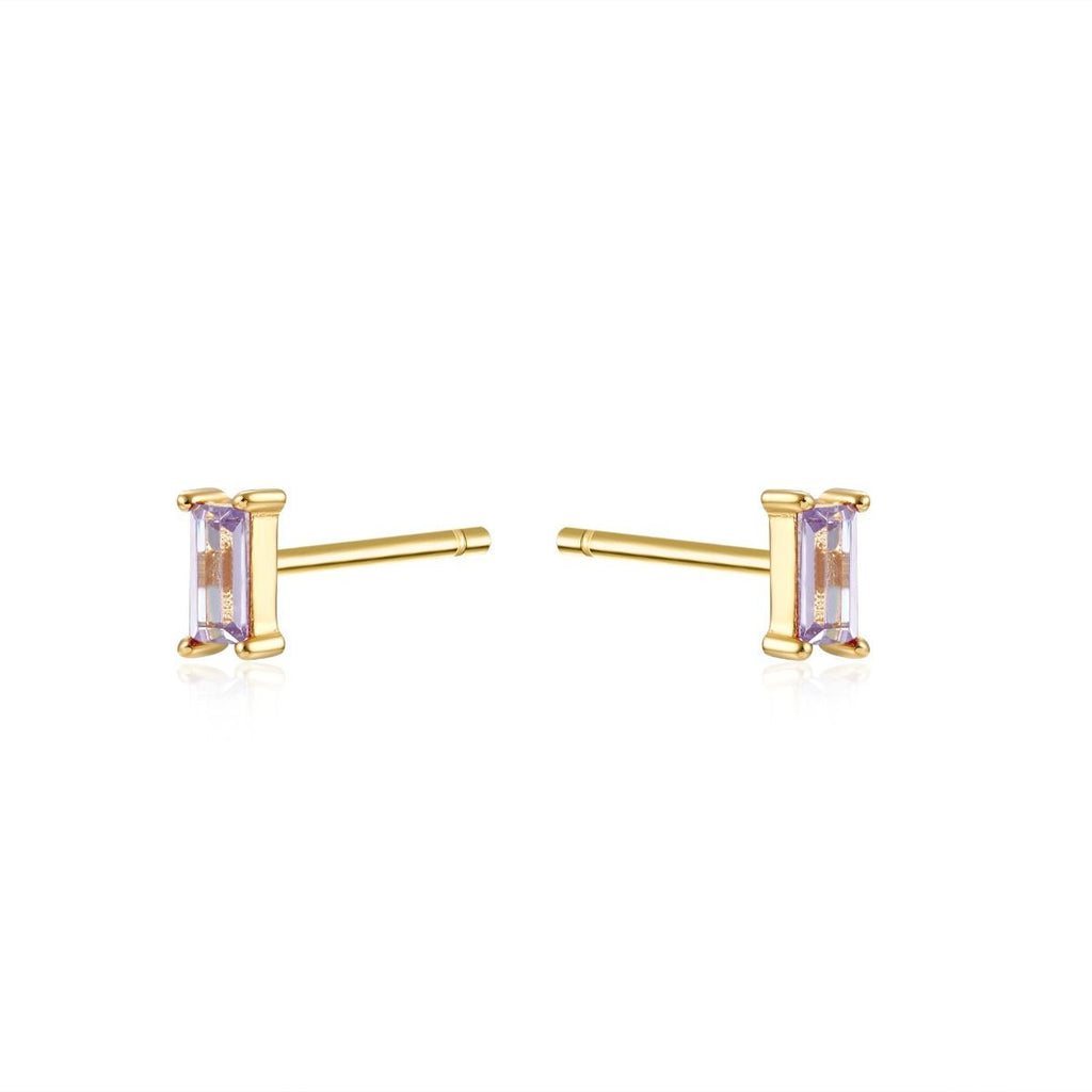 Gold Studs  Baguette