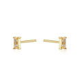Gold Studs  Baguette