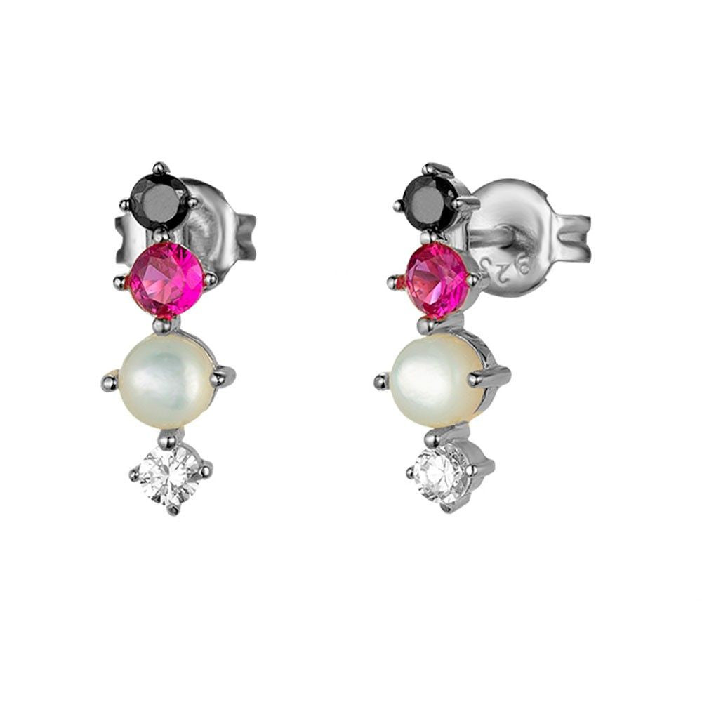Silver Studs Colorful Line