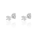 Silver Studs with Zirconia