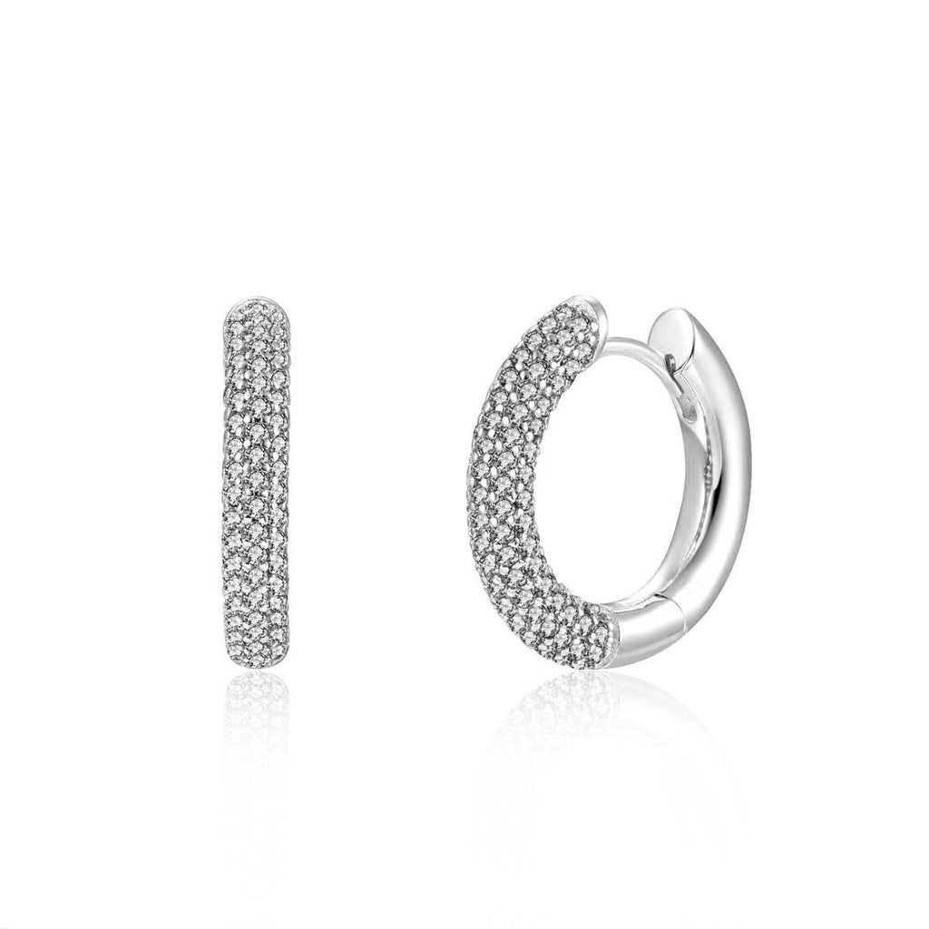 Silver Hoops Double Side