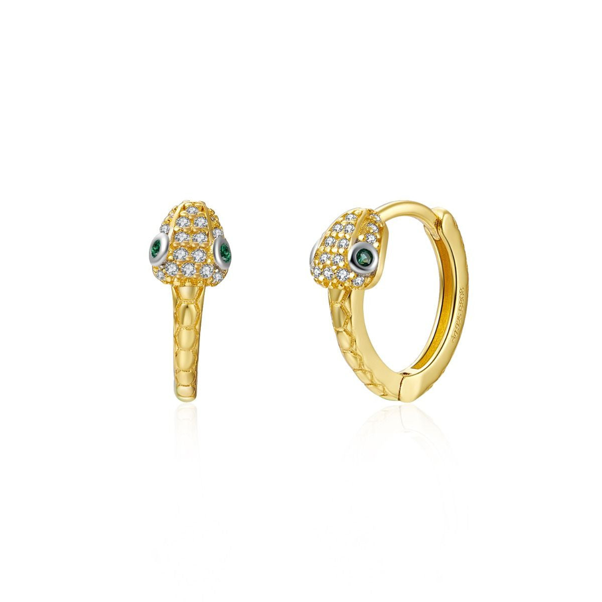 Gold Earrings Snake