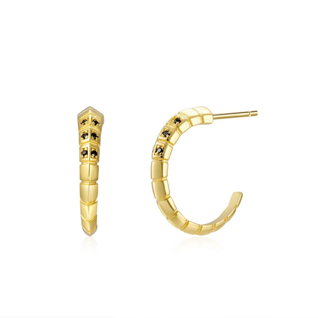 Gold Earrings Snake