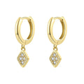 Gold Earrings  rhombus