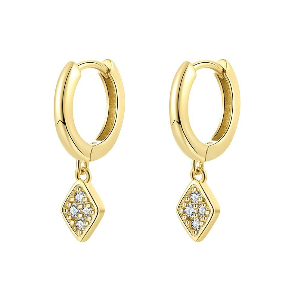Gold Earrings  rhombus
