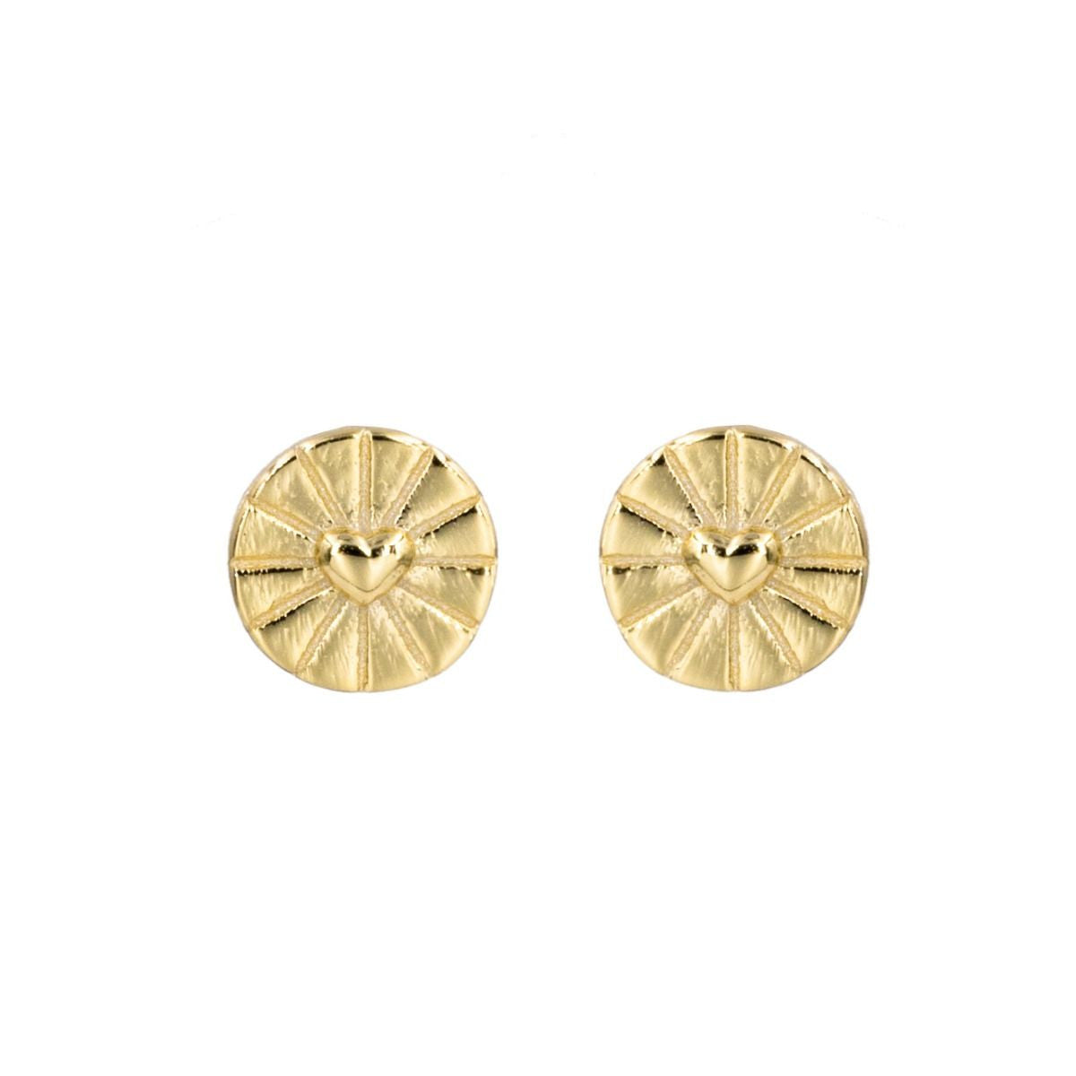Gold Earrings Small Heart