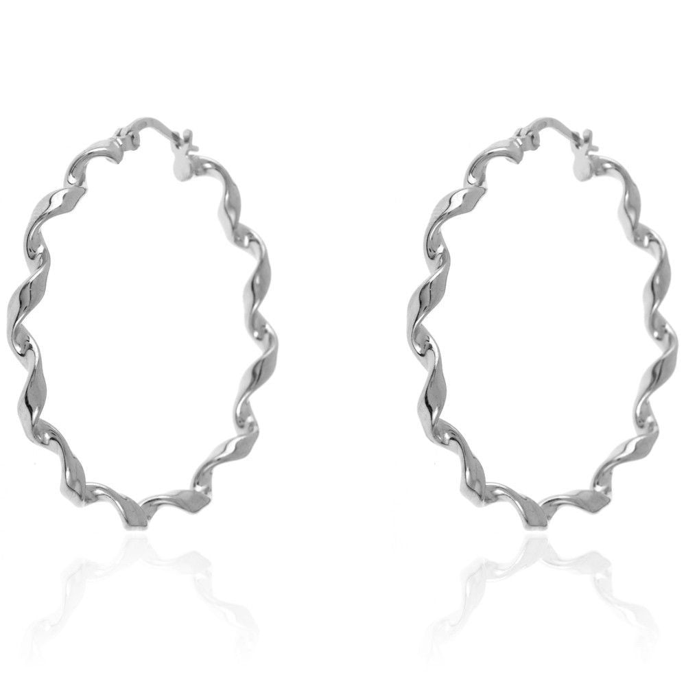 Silver Hoops Big