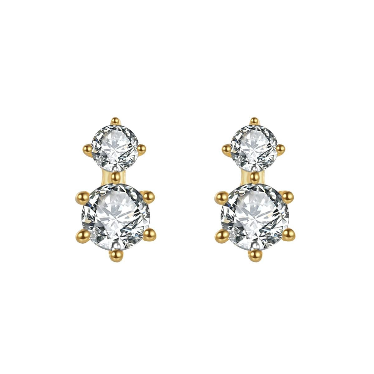 Gold Studs Double