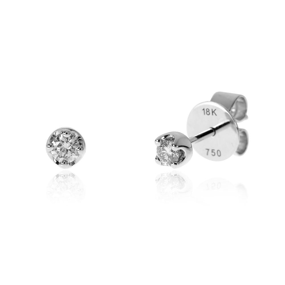 copy of NÁUŠNICE Z BÍLEHO 18K ZLATA VE TVARU HVĚZDY S DIAMANTY