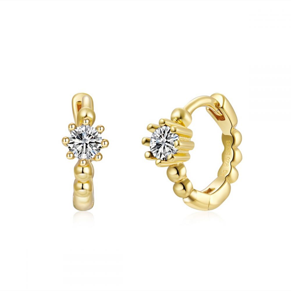 zlaté náušnice Tiny Hoops