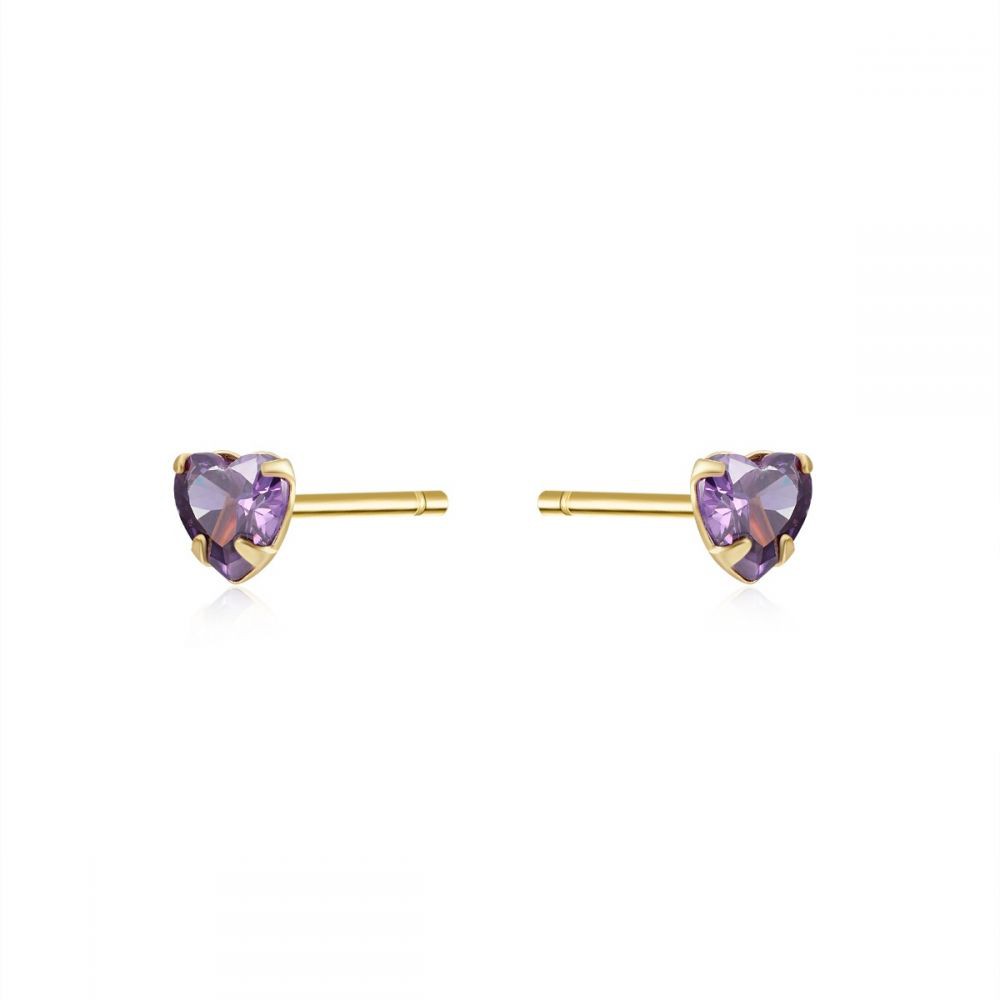 Gold Studs Heart